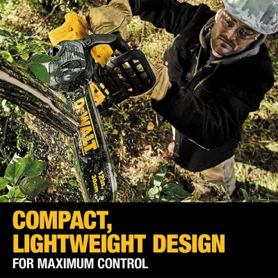 DEWALT 20V MAX* XR Chainsaw Kit, 5-Ah Battery, 12-Inch (DCCS620P1)