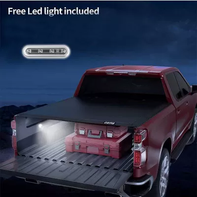 OSIAS Soft Quad Folding Tonneau Cover Compatible with 02-23 Dodge Ram 1500 2500 3500 (Inclu. Classic & New) 