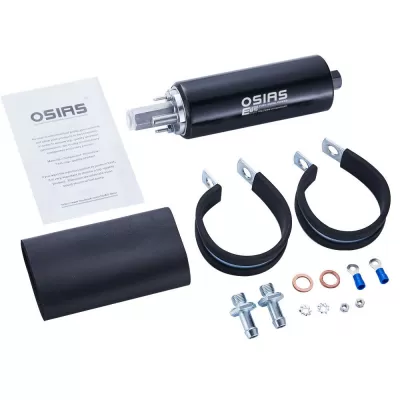 OSIAS External Inline Fuel Pump Replace Walbro/TI F30000271 30LPH 60PSI