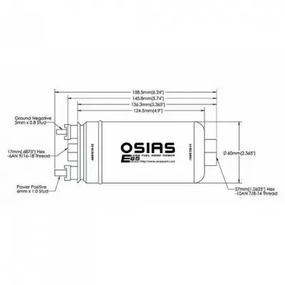 OSIAS EXTERNAL FUEL PUMP Fit BOSCH 044 Style